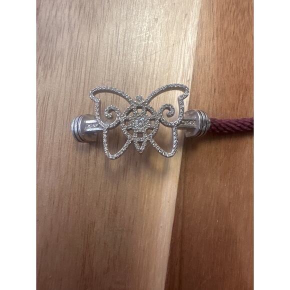 Brighton Butterfly Bracelet with Burgundy rope. - Picture 4 of 4